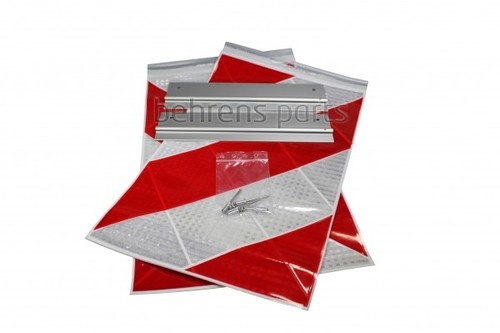 Warnflaggensatz mit alu halter - warnflaggensatz, alu-halter